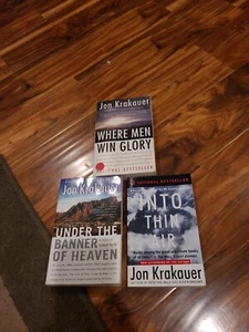 3 Jon Krakauer Book Lot Biography Travel Adventure - Picture 1 of 4