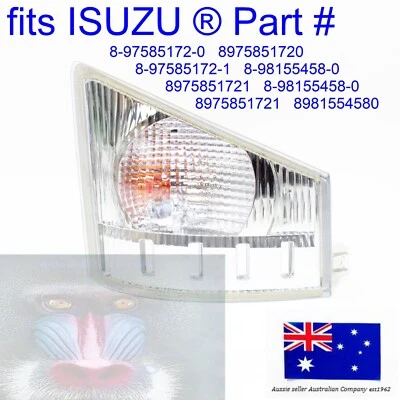 para ISUZU 12V Derecho RHS TURN Indicador de Señal Luz Lámpara NLR NLS NNR NPR NPS NQR Foto 1 de 4