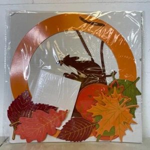 Paper Jazz DIY Arts and Crafts Indoor Thanksgiving Fall Harvest Wreath 12x12inch - Picture 1 of 4