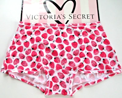 Pantalón Corto VICTORIA'S SECRET ROSA Algodón Boyshort VS Fresa S M L XL Nuevo con Etiquetas Foto 1 de 4