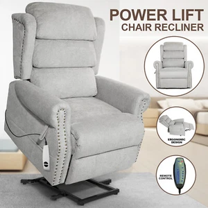 Full Auto Electric Power Lift Massage Heat Recliner Chair Sofa Vibration Remote - Picture 1 of 24