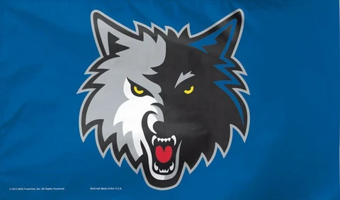 Minnesota Timberwolves Flag, 3' x 5' - Throwback Flag Cover