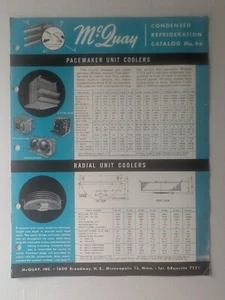 VTG McQuay Condensed refrigeration catalog No 96 Minneapolis - Imagen 1 de 3
