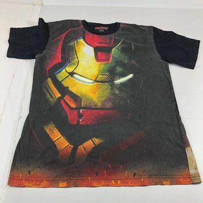 Marvel Avengers Shirt Boy's Extra Large Iron Man Incredible Hulk All Over Print - Image 1 of 4