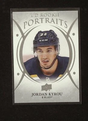 2018-19 Upper Deck UD Portraits #P85 Jordan Kyrou S+++ - Image 1 of 2