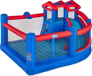 Sunny & Fun Inflatable Hoop N’ Slide Park for Outdoor Fun - Picture 1 of 6