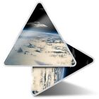 2 X Triangle Stickers  7.5Cm - Ufo Alien Spaceship Space  #8380