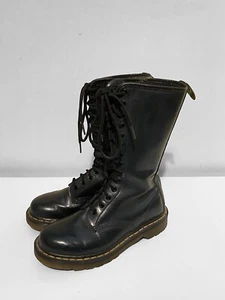 Dr Martens Women’s Boots Black Size UK 5 Virginia Leather Mid Calf - Picture 1 of 11