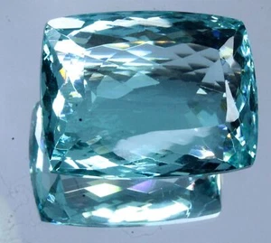 Certified 139 Ct Natural Brazilian Blue Topaz Cushion Cut Loose Gemstone - Picture 1 of 6