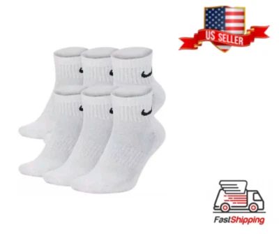 Calcetines al tobillo Dri-Fit de entrenamiento diario para hombre Nike 3pk, talla L - color blanco Foto 1 de 2