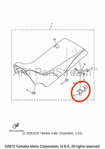 NEW OEM YAMAHA  BANSHEE YFZ350 YFZ 350 SEAT SADDLE LATCH CLAMP LOCK Foto 1 de 1