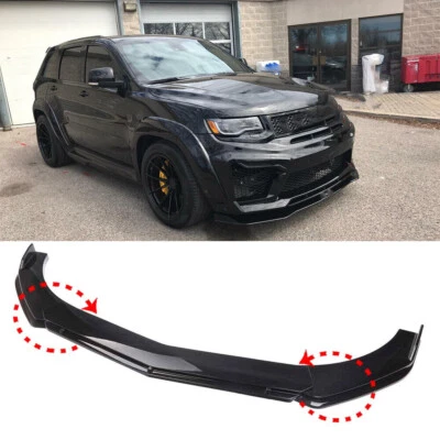 For Jeep Grand Cherokee SRT Front Bumper Lip Splitter Diffuser Glossy Black AZ Foto 1 de 4