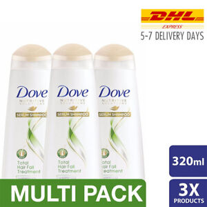 [DOVE] Nutrilock Serum Shampoo Total Hair Fall Care Strengthen Hair Root 3x320ml
