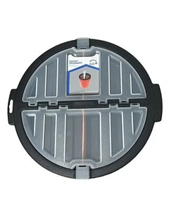 5 Gallon Bucket Topper and Organizer, Black/Clear, 4 Compartment. - Picture 1 of 7