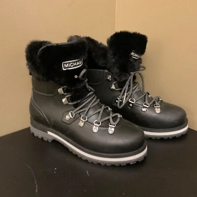 Botas de lluvia de combate Michael Kors Lanis piel sintética talla 6 nuevas sin caja Foto 1 de 4