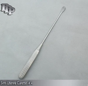 Sims Uterine Curettes 11" (27.9cm), Sharp Blade, Size 4 - Bild 1 von 3