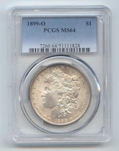 1899-O Morgan Silver Dollar, PCGS MS-64 - Picture 1 of 2