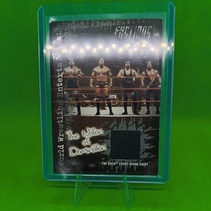 WWE Factions (Fleer, 2002) The Nation THE ROCK Event-Worn Shirt Relic Card WWF - Picture 1 of 2