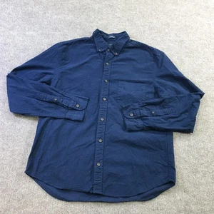 J Crew Shirt Mens Large Blue Button Down Slim Untucked Garment Dye Casual Preppy - Picture 1 of 9