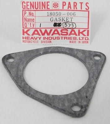 Junta de soporte de escape genuina 74-79 Kawasaki KX 250 400 OEM 18050-006 NUEVA Foto 1 de 4