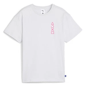 PUMA Playstation Elevated Crew Neck Short Sleeve T-Shirt Youth Boys White Casual - Picture 1 of 2