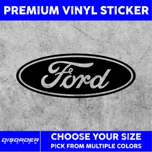 FORD OVAL [VINYL STICKER]-for Car/Truck WINDOW-LAPTOP-FOLDER-YOU PICK COLOR/SIZE - Picture 1 of 6