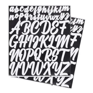 10 Fogli Adesivi Lettere Vinile 1 Pollice 2 Pollici Alfabeto Adesivo Decalcomanie Bianco - Foto 1 di 6
