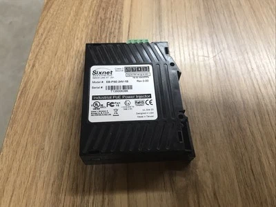 SIXNET EB-PSE-24V-1B Industrial Power Ethernet Injector CPS-24V-POE1 158-1019R - Image 1 of 4