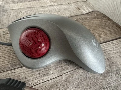 Logitech Trackman Wheel USB Trackball Mouse - Model T-BB18 - TESTED Clean - Image 1 of 4