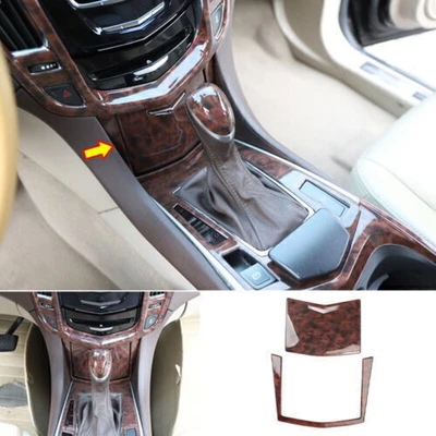 Ajuste para Cadillac SRX 2010-2016 madera grano consola central caja de almacenamiento marco moldura Foto 1 de 4