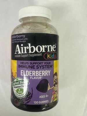 1 PACOTE Airborne Kids ELDEBERRY imune soport 130 GUM EXP 10/26 - Imagem 1 de 3