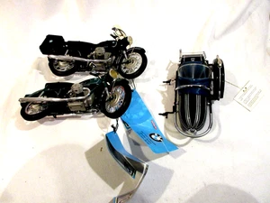 Franklin Mint 1957 BMW Seitenwagen & 2-1960 R60-2 BMW Motorräder grün & schwarz - Bild 1 von 14