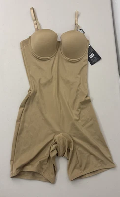 Marilyn Monroe Shaping Bodysuit Beige Convertible Straps Underwire Size L NEW - Image 1 of 4