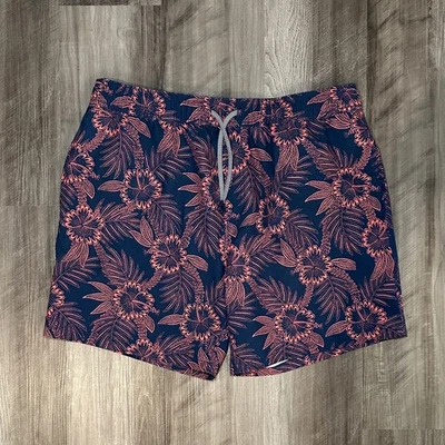 Reyn Spooner Tahiti Hawaiian Floral Bamboo Charcoal Swim Trunks - XL - Image 1 of 4