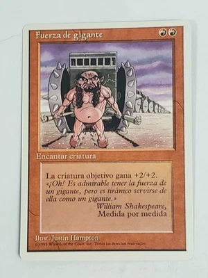 MTG Giant Strength (Spanish 4th Edition (WB)/Red/C) - BGM - Image 1 of 2