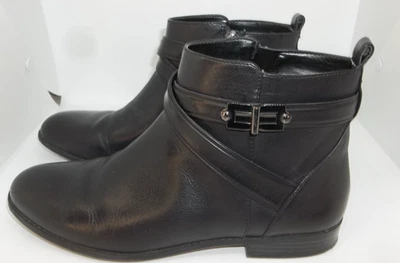 ALEX MARIE BLACK LEATHER ANKLE BOOTS  BOOTIE SIZE 9 - Image 1 of 4