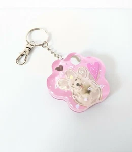 Handmade Glittery Pet Paw Print Resin Keyring Keychain Bagcharm Animal Dog Gift - Picture 1 of 6