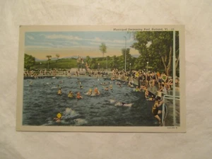 Rutland Vermont Municipal Swimming Pool VT Postcard - Picture 1 of 2