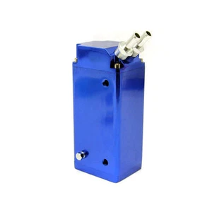 750ML ALUMINUM RACE TYPE 2 OIL RESERVOIR CATCH TANK CAN TURBO CHARGED NA BLUE - Picture 1 of 2