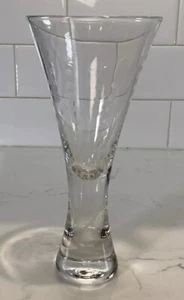 Home Essentials METROPOLIS Champagne Flute  Glass- Etched Vertical Dots - Picture 1 of 11