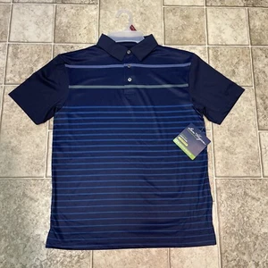 NWT Mens Ben Hogan Blue Short Sleeve Collared Golf Shirt Size Small - Picture 1 of 12
