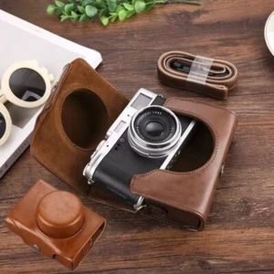 Camera leather case for Fujifilm X20 X30 X100V XE4 Canon M200 LX100 GF9 ZS220 - Picture 1 of 14