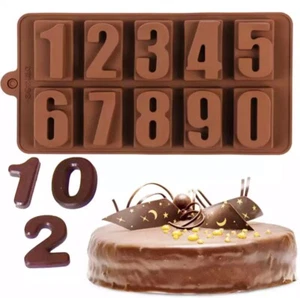 Silicone Silicon Numbers Fondant Chocolate Sugarcraft Mould DIY Clay Resin - Picture 1 of 1