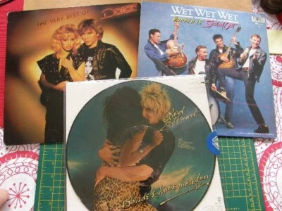 Albums by: Wet Wet Wet, Dollar, Rod Stewart-US Import, Picture x3 disc (Set 84) - Image 1 of 4