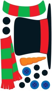 Jumbo Extraíble CREATE-A-SNOWMAN Adhesivo de Pared Navidad Vacaciones Adhesivo Decoración - Imagen 1 de 4