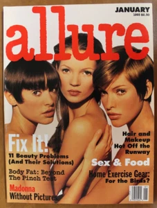 Allure Magazine January 1993-Kate Moss Cover, En Vogue/Madonna/Vanessa Paradis - Picture 1 of 1