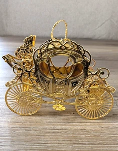 Danbury Mint 2008 Yuletide Carriage adorno de oro - Imagen 1 de 8
