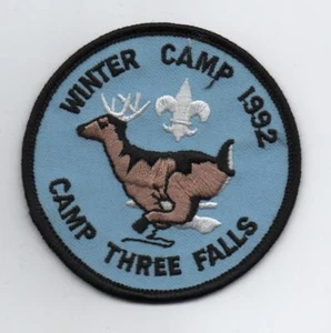 Camp Sale: 1992 Camp Three Falls (Ventura County Council, Calf.) Patch, Mint! - Picture 1 of 1