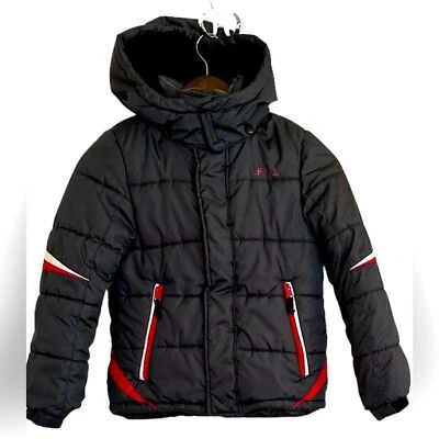 F.O.G by London Fog Big Boys Chaqueta acolchada con capucha gris, niño, S/8 Foto 1 de 4