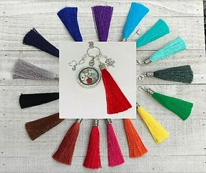 Tassels tassel for Floating Lockets Charms Glass Memory Clip Accessories  - Picture 1 of 43